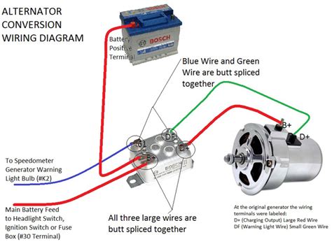 vw bug junction box for alternator conversin|vw generator alternator parts.